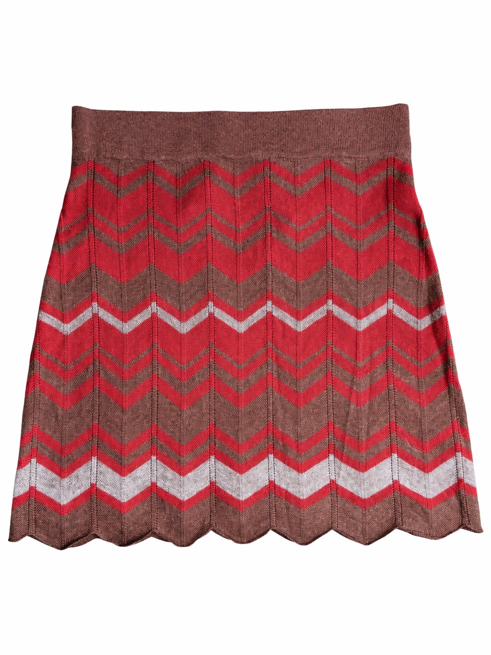 NWT Krimson Klover 100% Merino Wool Ziggy Expresso Red Mini Skirt Size Small
